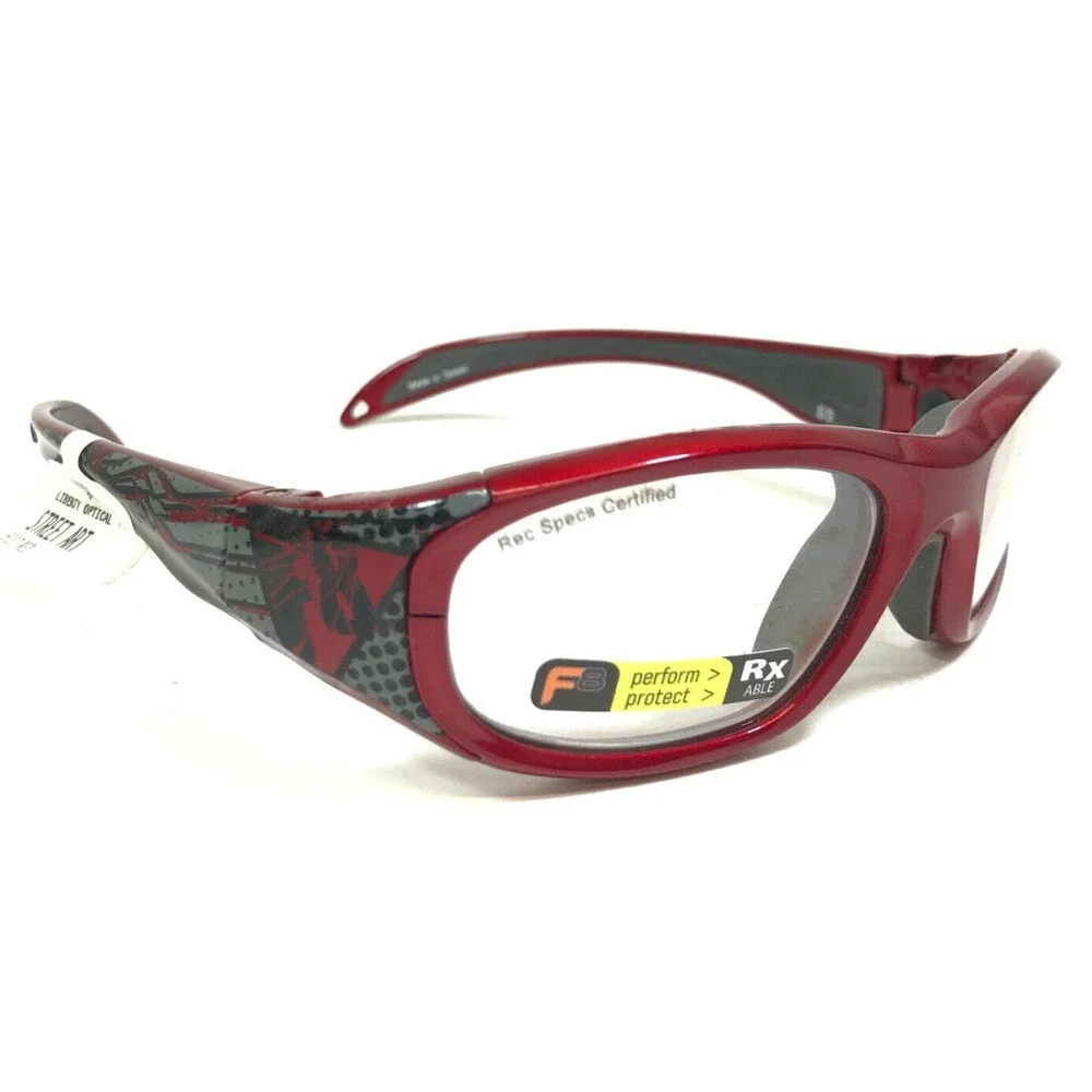 Rec Specs Athletic Goggles Frames STREET ART 703 Red Gray Graffiti 51-17-125
